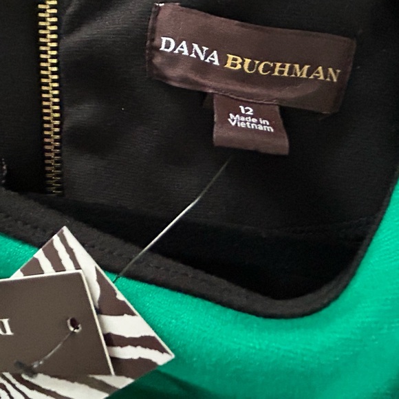 NWT Dana Buchman color block dress in green and black size 12 - Picture 7 of 9